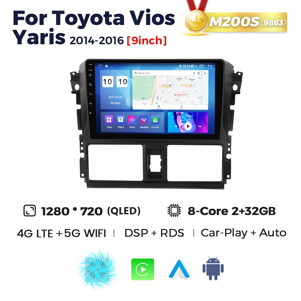 NaviFly 8Core Car Radio Android Multimedia Video Player For Toyota VIOS Yaris 2013-2017 GPS Audio Stereo Car Intelligent Systems