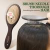 BOOMSLIFE Personalized  Wood Hair Brush Women Massage Detangling Cushion Prevent Hair Loss Scalp Brush Hair Comb Barber Tool