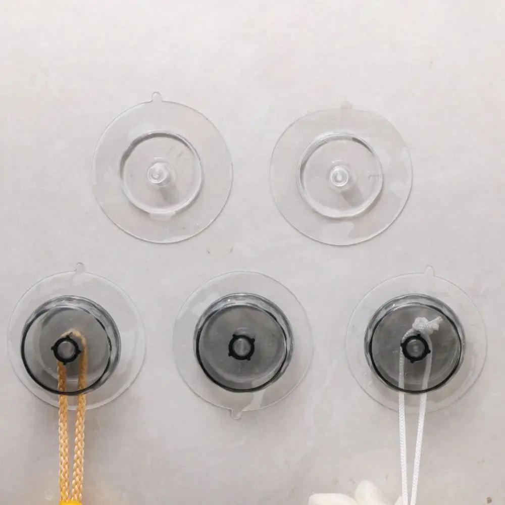5PCS Transparent Suction Cup Adhesive Hooks Multifunctional Suction Cup Base Replacement Glass Tile Sucker Hanger Portable