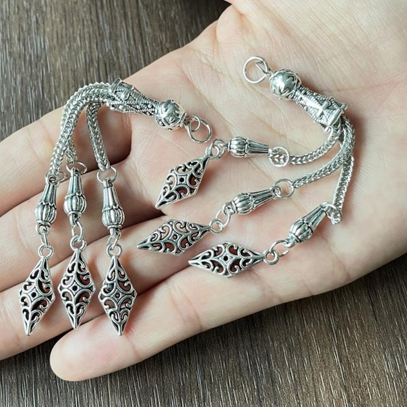 Antique Silver Plated Necklace Connectors Metal Brushes Pendant Accessories DIY Handmade Jewelry Making Supplies