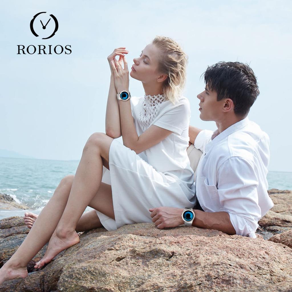 RORIOS Men's and Women's Watches: Unique Analog Watch with Japanese Movement, Quartz Movement, Water Resistant, Popular Mesh Band, Casual, Birthday