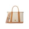Luisa Metal Decoration Magnetic Closure Design Fabric Shoulder Crossbody Handbag Medium Women Handbag Beige Cream 30S4G99S8O-174