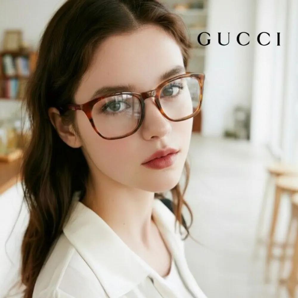 [Gucci] Eyeglass Frames GG0333OA 002 Square Horn-rimmed Glasses for Women and Men GG0333OA 002_XI [55]