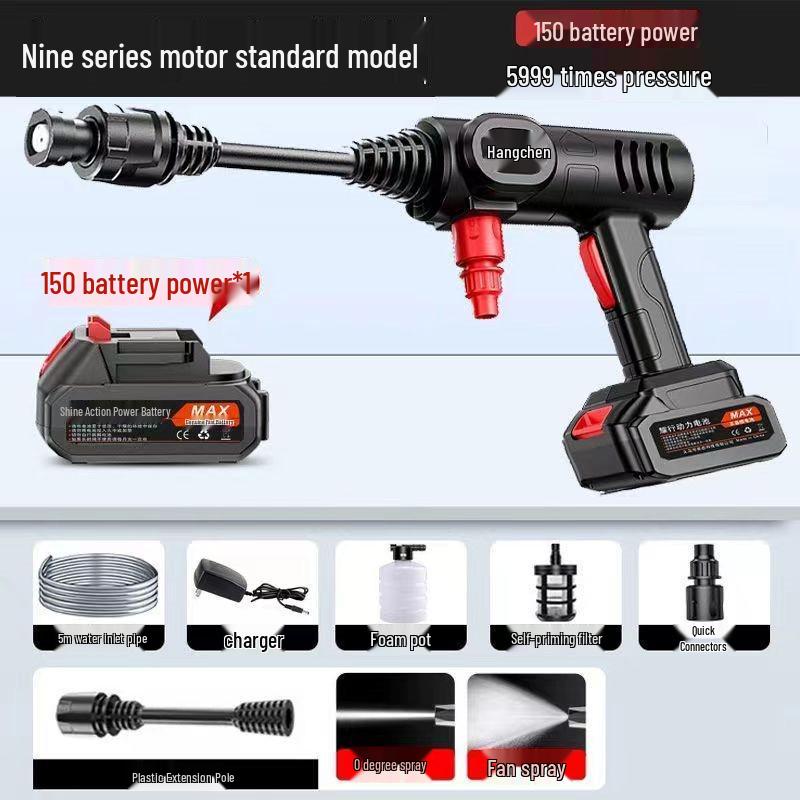 Rechargeable Cordless High-Pressure Car Washer with Powerful Lithium Battery