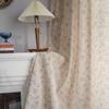 Gardenia Floral Print Cotton Linen Blackout Rod Pocket Bay Window Curtain