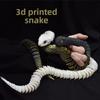 Non-Toxic 3D Printed Snake Movable Joint Toy Doll Simulation Snake Model Office Desktop Decoration Handicraft Toy For Children Gift