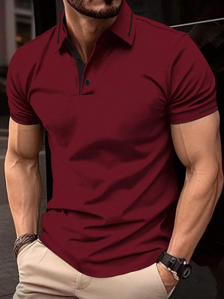 Must-have Men's Short Sleeve Polo Shirt, Slim Fit Casual
