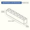 200g1x6 DlY Building Blocks Thick FiguresBricks Dots Educational Creative SizeCompatible With Playthings forChildren