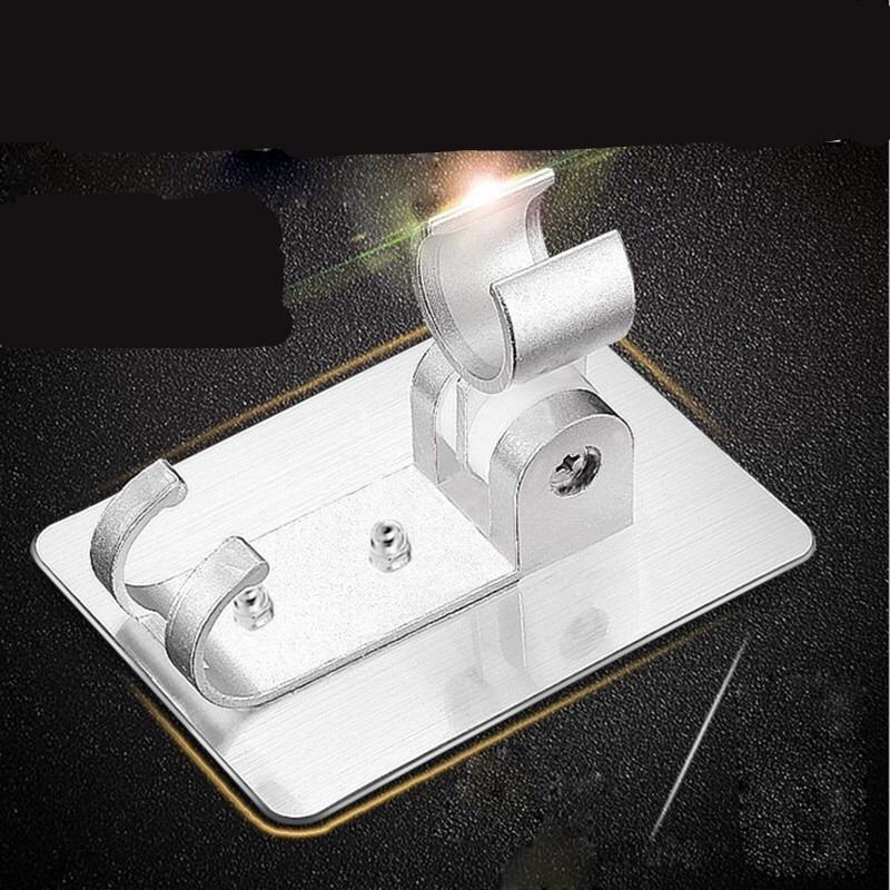 Bathroom Adhesive Adjustable Wall Mount Shower Nozzle Holder Bracket No Drilling