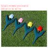 Simulation Tulip Flower Plastic Fence Fence Fence Garden Lawn Decoration Landscape Outdoor Courtyard Decorations