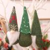 3Pcs Faceless Doll Pendant Christmas Gnome Ornament with Lanyard Long Beard Hat Doll Knitted Decoration
