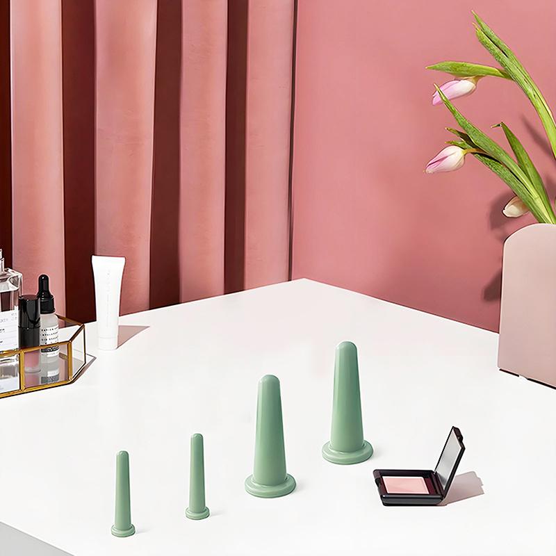 Silicone Vacuum Cupping Massage Jars Anti Cellulite Massage Facial Suction Cups Face Neck Lift Skin Scraping Guasha Anti Wrinkle