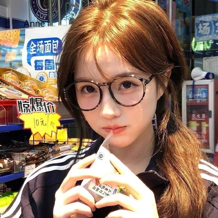 Women Myopia Glasses Men Fashion Anti Blue Light Computer Glasses Vintage Round Full Frame Eyeglasses -1.0 -1.5 -2.0 -2.5 ~ -4.0