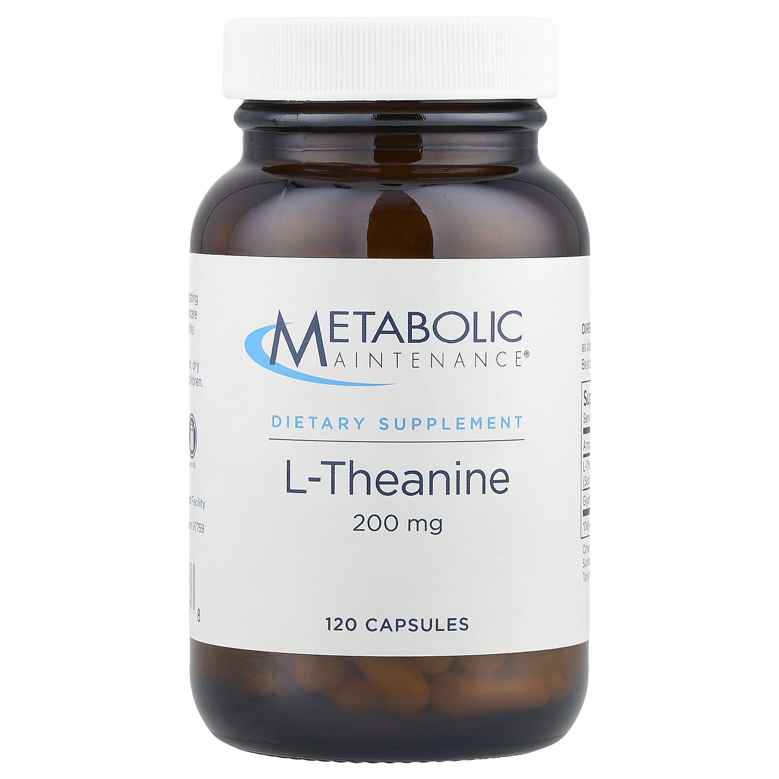 

Metabolic Maintenance, l-theanine, 200mg, 120 capsules