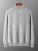 Siping Men's Thick Cashmere Cardigan, Zipper Stand Collar, Warm Knit Outerwear, Business Casual Wool Sweater
