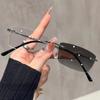 Modische randlose photochrome Myopiebrille Blaulichtblockierend Outdoor Verdunkelnde Gläser UV-Schutz Minus Dioptrien Brille