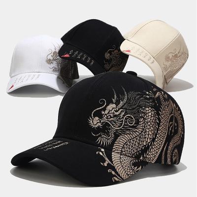 Unisex Chinese Style Dragon Totem Printing Baseball Cap For Women Men Trucker Cap Spring Summer Outdoor Snapback Hat Hip Hop Hat