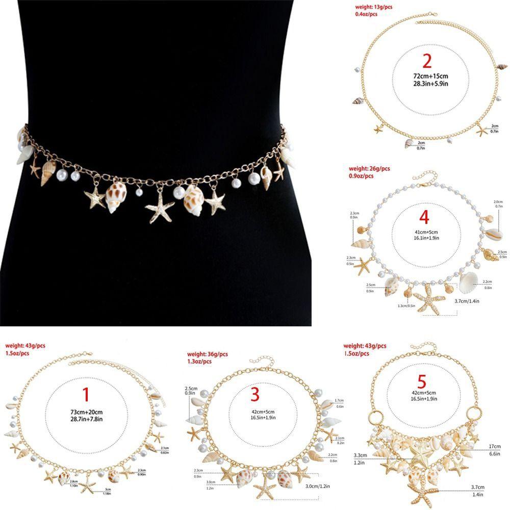 Bohemian Body Chain Sea Star Jewelry Accessories Summer Waist Chain  for Women