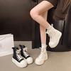 Big Head Muffin Sole Martin Boots 2025 Autumn New Thick-soled Versatile Casual High-top Ugly Cute Bread Shoes Women