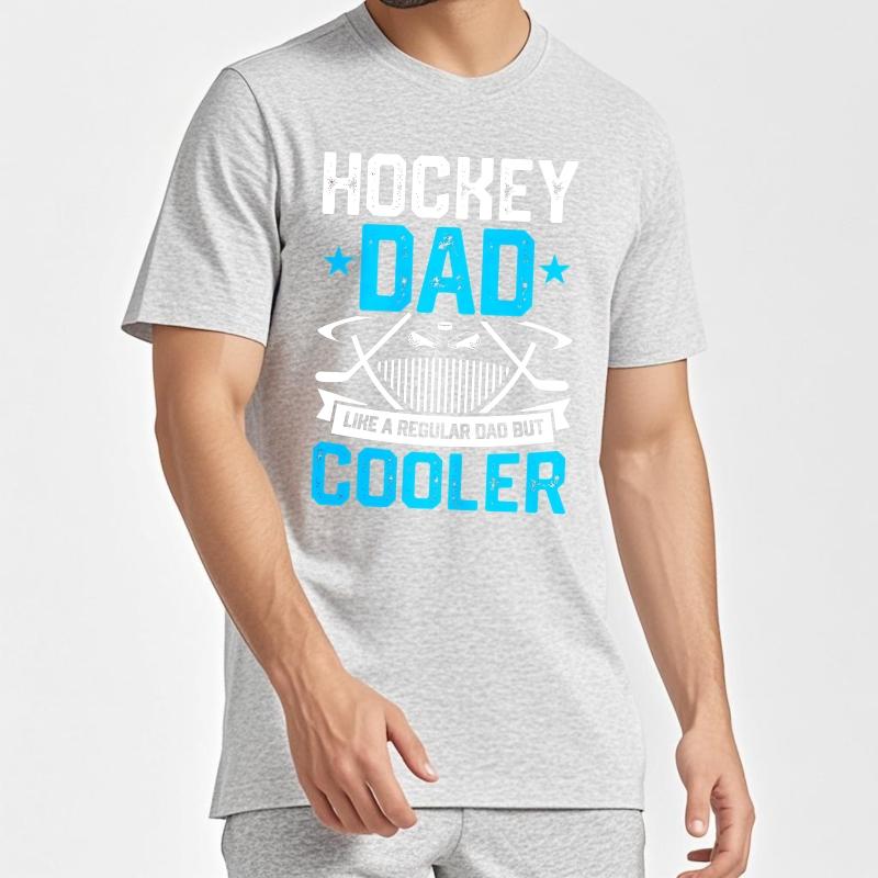 Big Size Summer For Her Tshirt Hockey Dad Like Regular Dad But Cooler Short Sleeve Printed Crew Neck Tshirt Cotton Top Tees