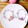 New National Style Flower Fringed Beaded Crystal Rice Bead Bracelet Mori Fairy Niche Bracelet Female Hipster