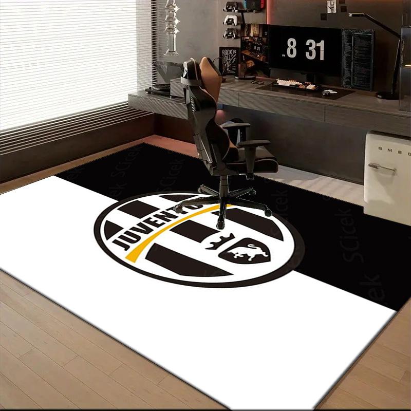 Football Team Crest Printed Office Carpet Chair Cushion  Entryway Rug, Rugs for Living Room, Bedroom Christmas gifts