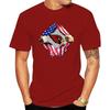 Football T Shirt Men Cotton Print American Flag Crack Graphic Short Sleeve Tees NFL Team Fan Casual Sports Tops Summer O-Neck Daily Wear Shirts
