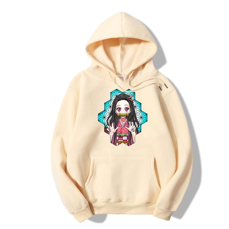 

Harajuku Горячая аниме Nezuko Kamado Demom Slayer толстовки для мужчин и женщин зимняя толстовка с длинными рукавами большого размера Kawaii толстовка с мультяшным рисунком