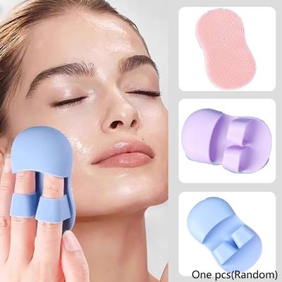 Mini Vinger Gezichtswasborstel Slipper Vorm Zachte Siliconen Diepe Reiniging Poriën Verwijderen Dode Huidcellen Massage Reinigingsborstel