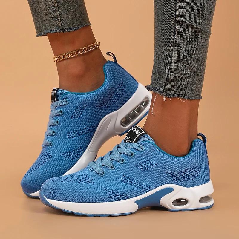 Spring New Women's Sports Shoes Fashionable Breathable Running Shoes 2025 New Lightweight Anti Slip Wear-resistant Flat Shoes