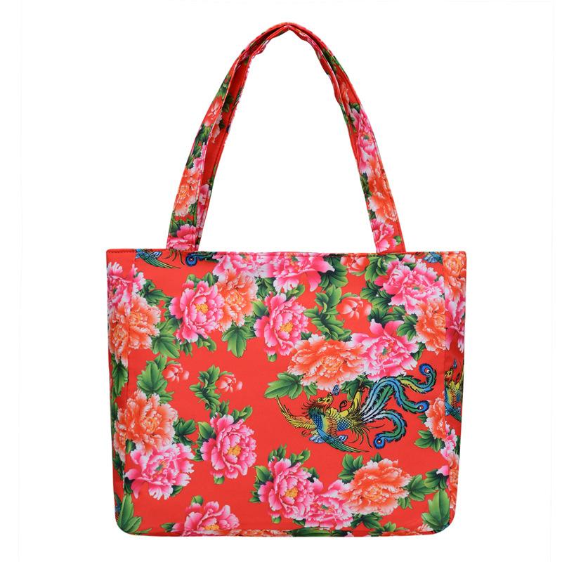 Retro Fashion Big Flower Guochao Women's Bags New Casual Versatile Handbags Women's Bags