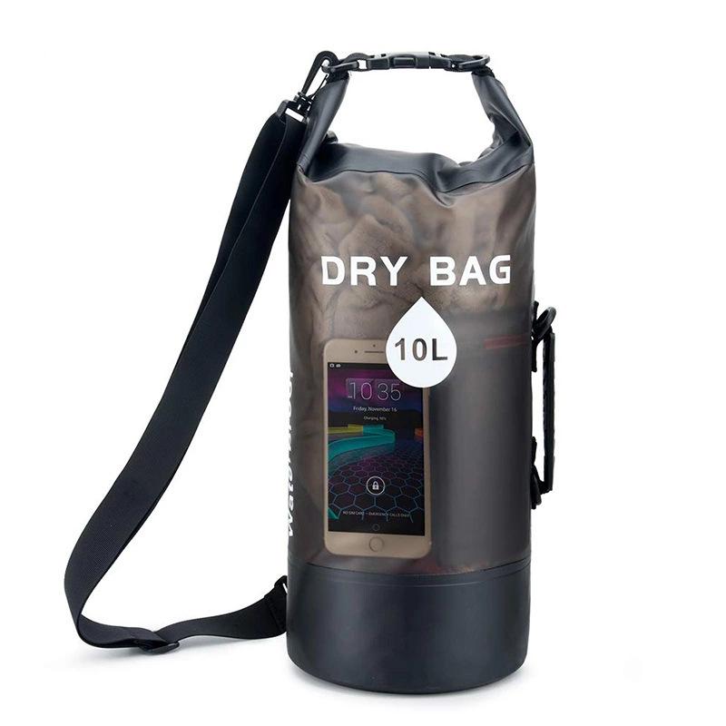 

Outdoor Dry Bag Beach Bag, Waterproof Bucket Bag, Transparent Pvc Waterproof Bucket Bag, Drifting Waterproof Bag Swimming Bag 5l (in stock) чорний