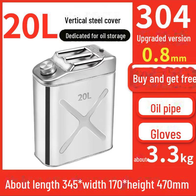 Butoaie de benzină din oțel inoxidabil 30L, 20L, 10L Rezervor de combustibil diesel