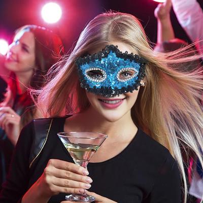 Kadınlar için Maskeli Balo Maskesi, Kelebek Payetli Yarım Yüz Göz Yastığı, Halloween, Karnaval, Venedik Balosu, Cosplay Partileri için Dantel El Tipi Maske