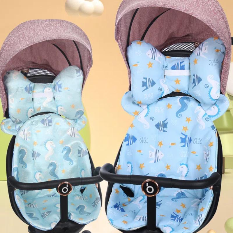 Baby Stroller Mat Baby Baby Artifact Baby Dining Table Stroller Cotton Cushion Cushion Warm Four Seasons Mat Universal
