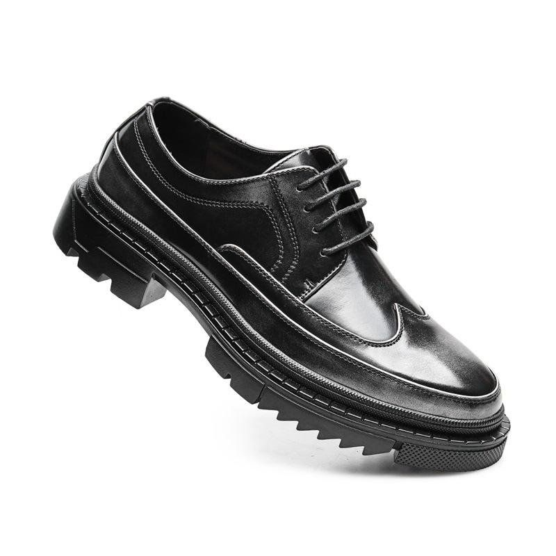 

[Обработка] Повседневная и модная мужская кожаная обувь, на шнуровке, с глянцевой подошвой, мужская обувь 45 серебряный