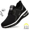 Übergrößen 35-50 Herren Sicherheitsarbeitsschuhe Unzerstörbare Luftpolster-Sneaker Durchtrittsichere Stahlkappe Winterstiefel