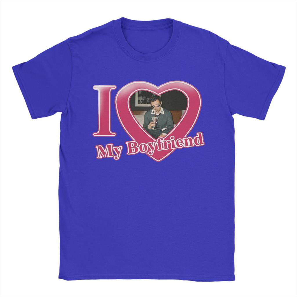 Harry Styles I Love My Boyfriend Mens T Shirt  Hipster Tees Short Sleeve O Neck TShirts Pure Cotton Plus Size Clothing