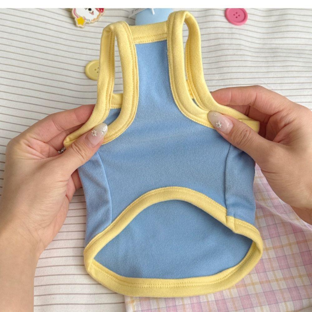 T-Shirt Thin Strap Dogs Vest Printed Design Cute Style Puppy Camisole Comfortable Fabric Soft Small Dog Cat Dress Puppy
