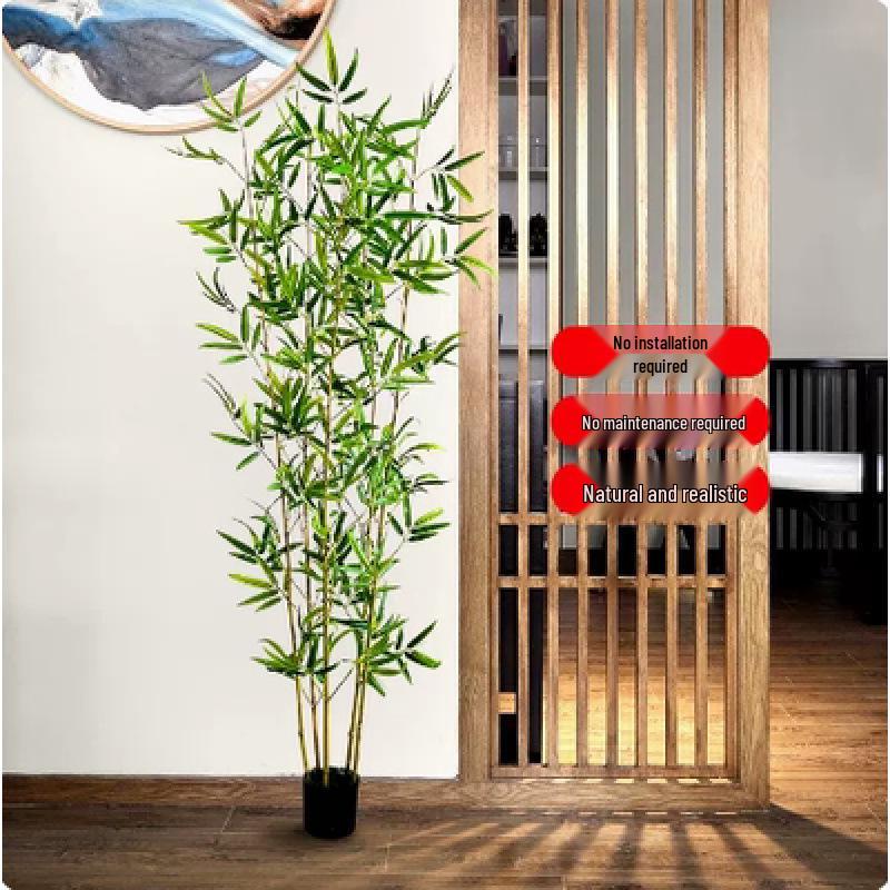 Artificial Bamboo Screen: Indoor/Outdoor Decorative Partition, Bonsai Style, Encrypted Greenery Landscaping