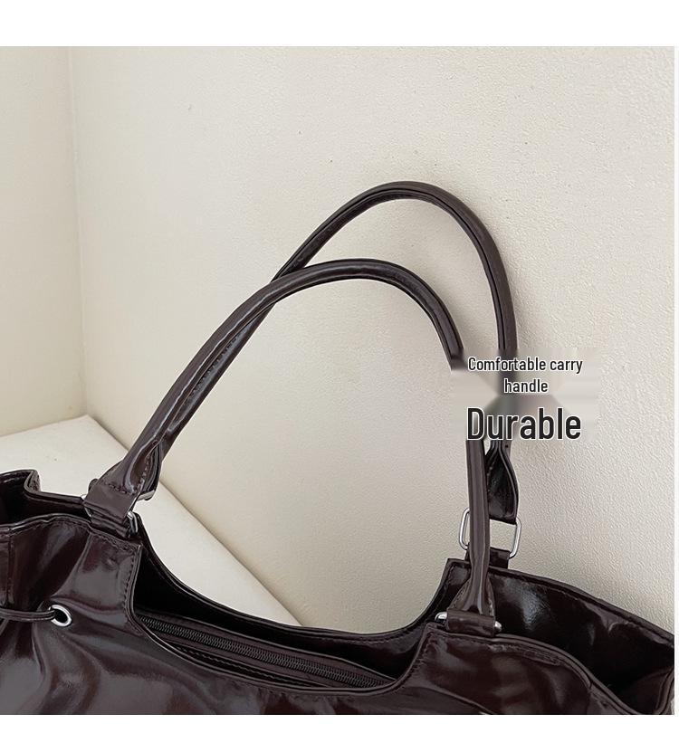 Women's Large Capacity Crossbody Bag - Solid Color PU Shoulder Handbag for Autumn/Winter
