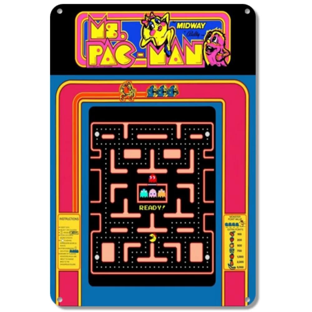 Arcade Game Reproduction Metal Sign Vintage Wall Plates Decor Retro Metal Poster Wall Tin Plates