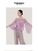 Women's Mesh Long Sleeve Dance Top - Body Shaping, Autumn/Winter, Classical Chinese Style