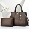 Pu Crocodile Textured Shoulder Bag With Splicing Design For Daily Use Women