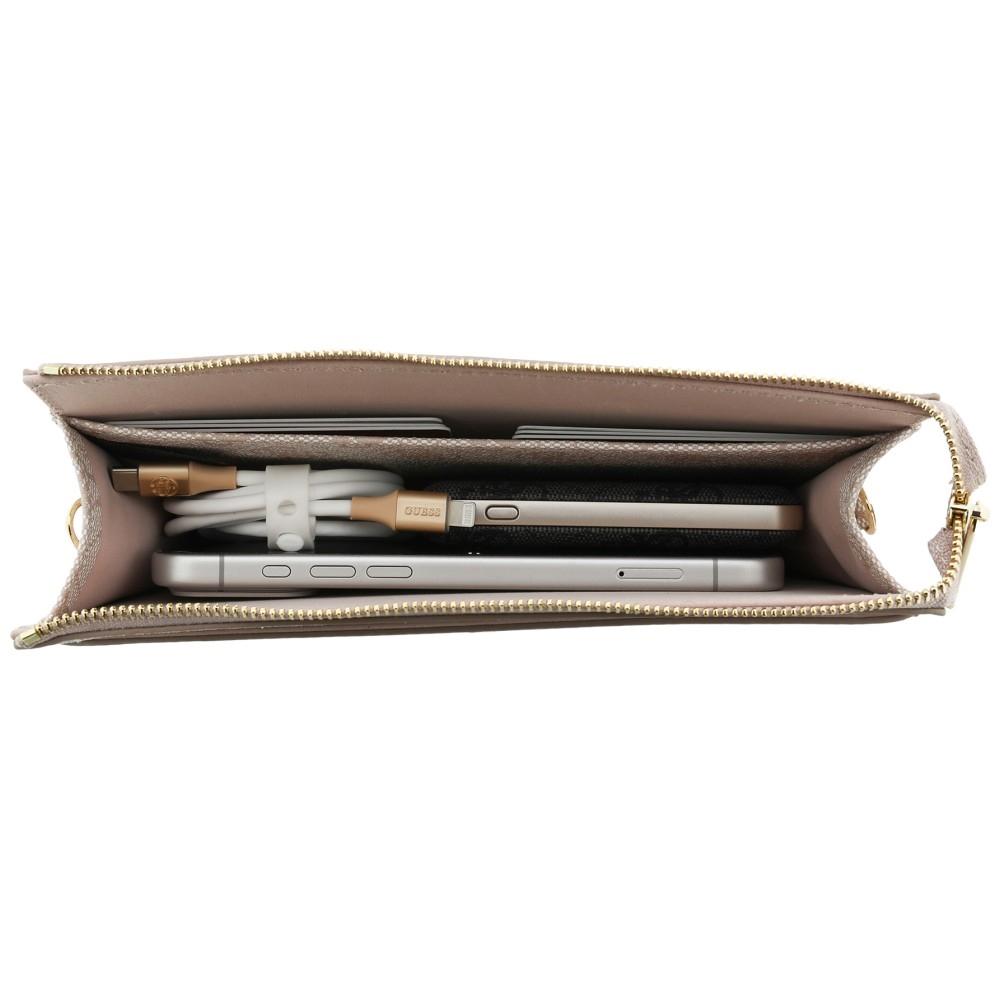 Borsa Guess 4G con Logo Grande, Pochette Rosa per Telefono