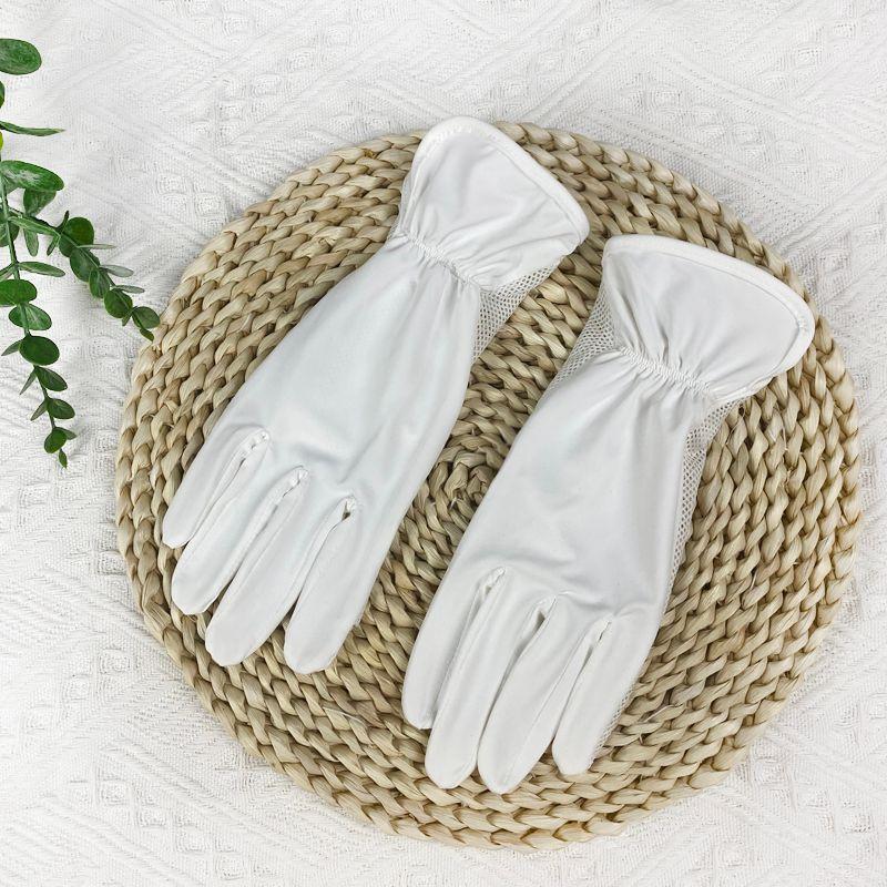 

Летние перчатки из ледяного шелка для защиты от солнца для женщин, для езды на велосипеде и вождения, нескользящие, с защитой от УФ-лучей, тонкие, дышащие, с сенсорным экраном, короткие Ice silk short white All yards