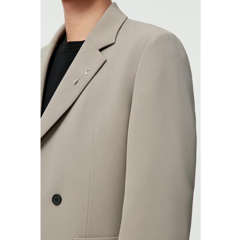 PEACEBIRD Men's Short Slim Fit Double-breasted Suit Jacket
