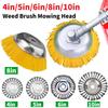 4/5/6/8/10 Inch Universal Grass Trimmer Head Weed Brush Cutter Head Nylon Wire Wheel Rotary Weed Brush for Lawn Mower