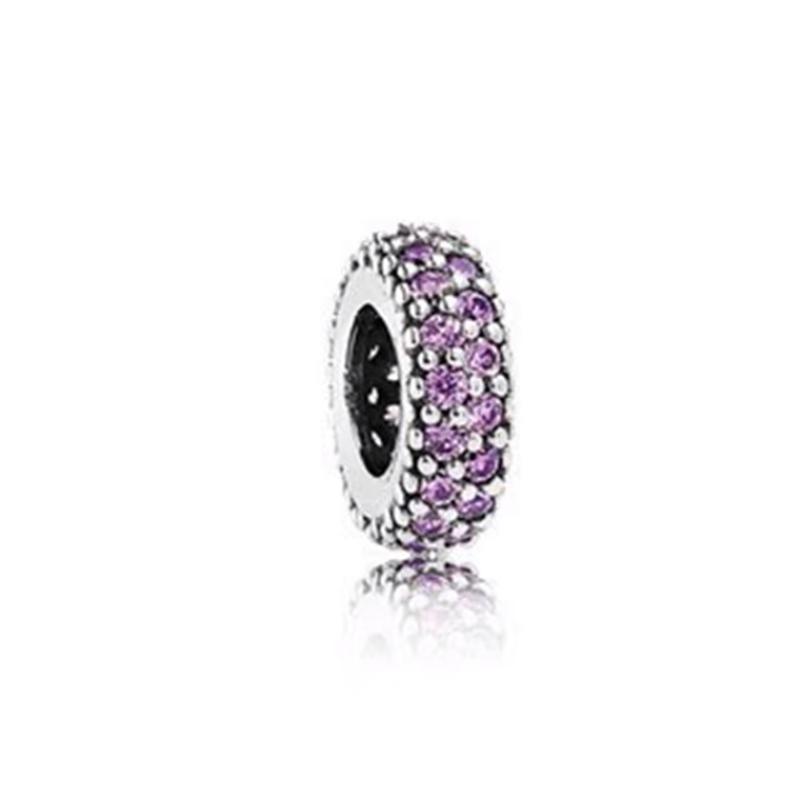 Sparkling and Polished Lines Spacer Charm Bead for Women Fit European Original Silver Bracelet DIY Fine Jewelry Gift