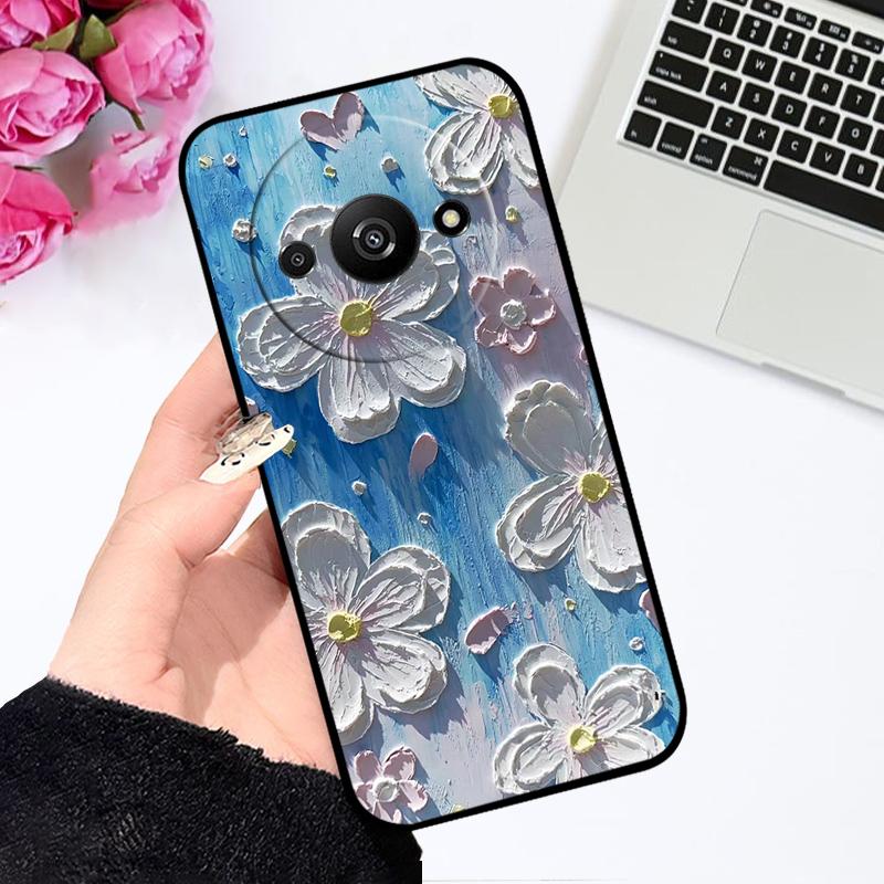 Soft Case For Redmi A3 A3x 4G Silicone TPU Phone Cover For Xiaomi Redmi A3 Pro Fashion Luxury Printing Coque Fundas Protector